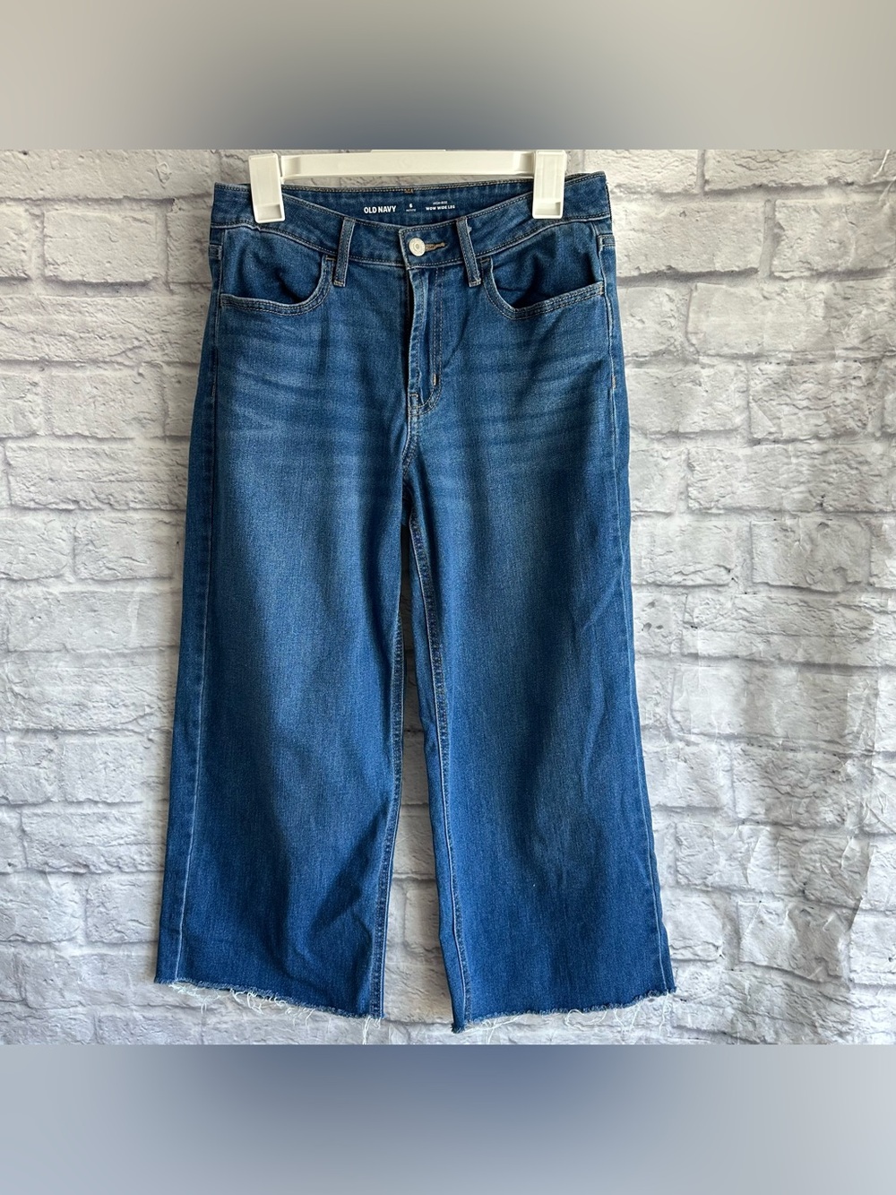 PREOWNED OLD NAVY HIGH RISE WOW WIDE LEG JEANS WOMENS SIZE 6 PETITE